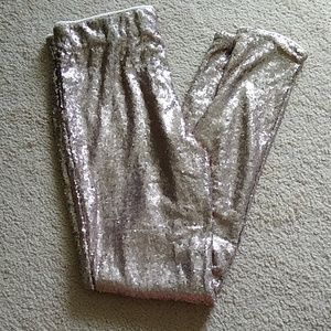 Gold Sequin Leggings NWOT